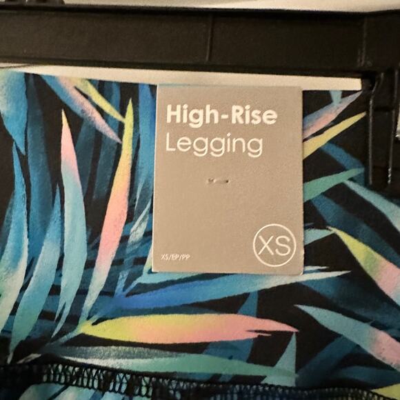 🍷NWT forever 21 high waisted tropical printed yoga athletic pants size xs - Picture 7 of 7